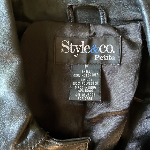 Style & Co Black Leather Jacket - Picture 4 of 4